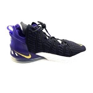 Nike LeBron XVIII 18 James Lakers Black Purple Gold Basketball Shoes NWT